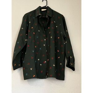 Geiger Collection 100% Pure New Wool floral shirt   Made In Austria Size 42